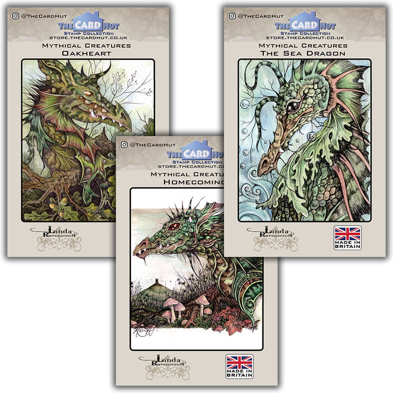 Linda Ravenscroft Mythical Creatures Dragon Stamp Collection